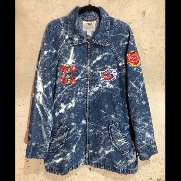 Levi’s Houston Rockets Denim Coaches Jacket - Picture 1 of 5